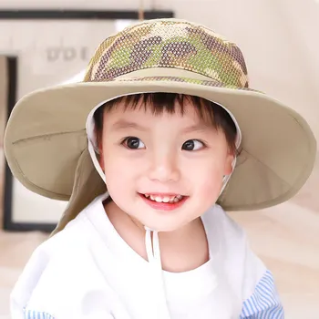 Camouflage Kids Boy Girl Bucket Sun Hat Neckflap Summer Ultra Wide Brim UV Protection Cap Chinstrap Stay On Protect Face Neck
Camouflage Kids Boy Girl Bucket Sun Hat Neckflap Summer Ultra Wide Brim UV Protection Cap Chinstrap Stay On Protect Face Neck