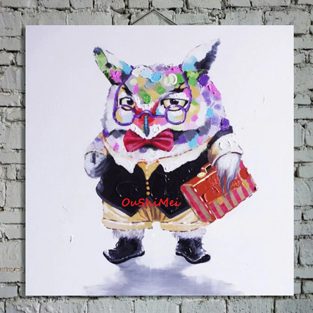 Hand Painted Abstract Animal Modern Painting For Room Decor Doctor Owl Oil Painting On Canvas For Wall Decorative Painting
Hand Painted Abstract Animal Modern Painting For Room Decor Doctor Owl Oil Painting On Canvas For Wall Decorative Painting