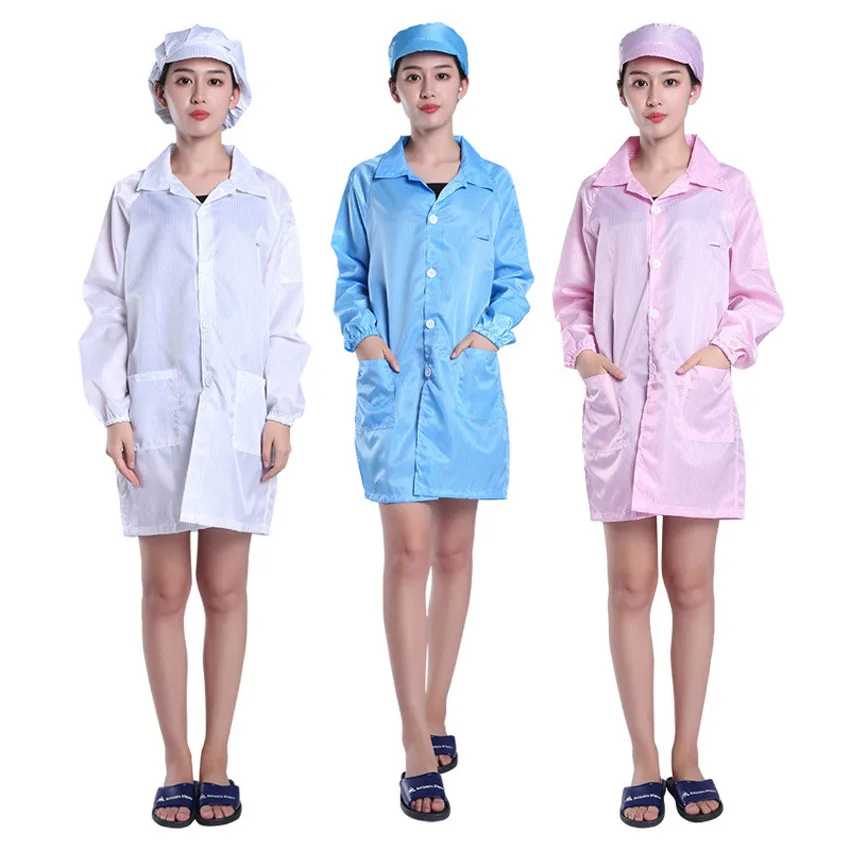 High Quality Anti-static Lab Worker Uniform Jacket Coat with Cap No Dust Clean Clothes Unisex Single Breasted Costumes
High Quality Anti-static Lab Worker Uniform Jacket Coat with Cap No Dust Clean Clothes Unisex Single Breasted Costumes
