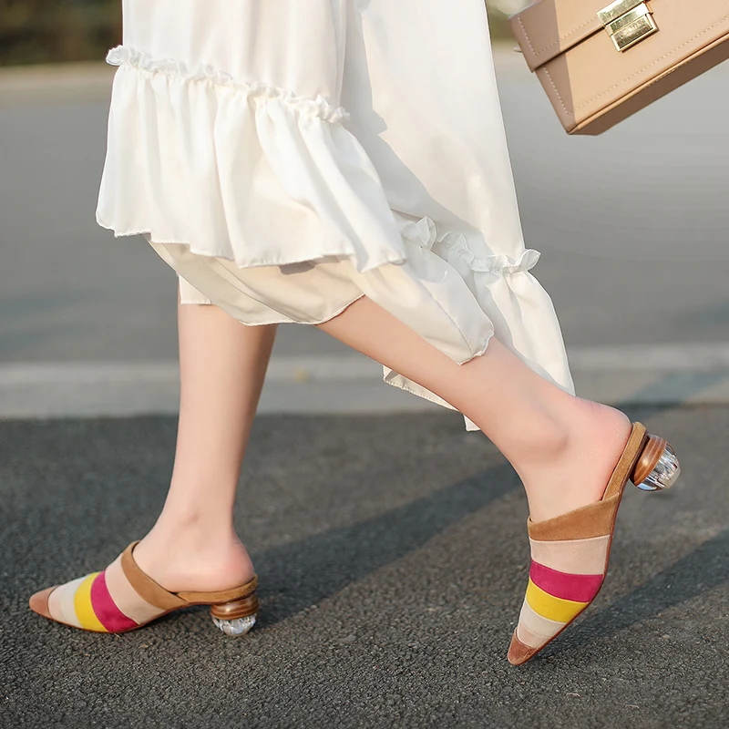 Dilalula 2019 Mules Shoes Women Big Size 41 Kid Suede Mixed Color Summer Mules Strange Heels Outdoor Casual Shoes Woman Slippers
Dilalula 2019 Mules Shoes Women Big Size 41 Kid Suede Mixed Color Summer Mules Strange Heels Outdoor Casual Shoes Woman Slippers