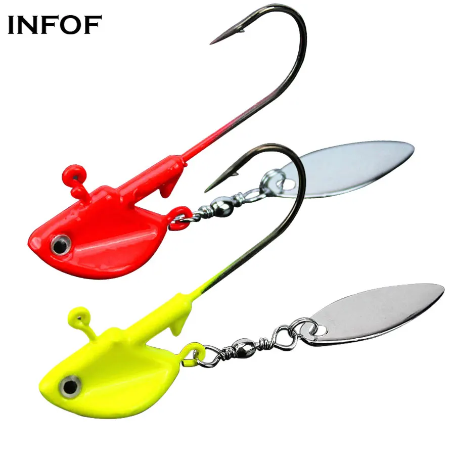 INFOF 4pcs/6pcs Jig Hook Jighead Fishing Hooks 6g 10g 12g 14g Fishing Jig Head Jigging Worm Hook Single Blade
INFOF 4pcs/6pcs Jig Hook Jighead Fishing Hooks 6g 10g 12g 14g Fishing Jig Head Jigging Worm Hook Single Blade