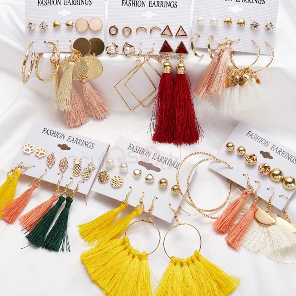 9 Bohemian Earring Long Tassel Drop Earrings Set For Women Girl 2019 Fashion Geometric Earring Cheap Brincos Female Jewelry
9 Bohemian Earring Long Tassel Drop Earrings Set For Women Girl 2019 Fashion Geometric Earring Cheap Brincos Female Jewelry
