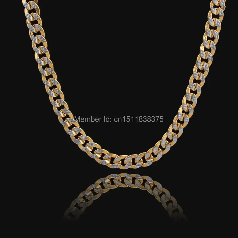 Adixyn 10MM Wide Two Color Gold Filled Chains Necklaces New Trendy Jewelry for men Free Shipping
Adixyn 10MM Wide Two Color Gold Filled Chains Necklaces New Trendy Jewelry for men Free Shipping