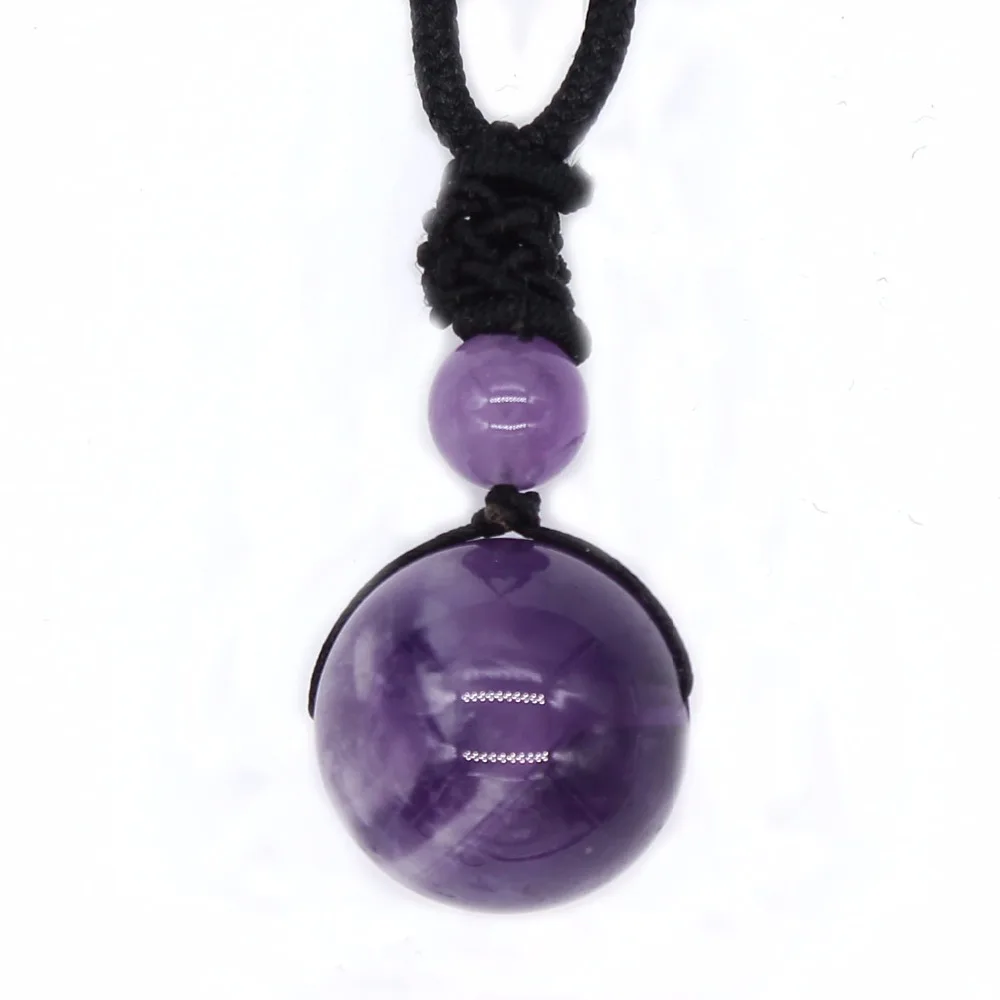 100-Unique 1 Pcs Handmade Round Natural Amethysts Stone Beads Pendant Necklace with Black Rope Chain Jewelry
100-Unique 1 Pcs Handmade Round Natural Amethysts Stone Beads Pendant Necklace with Black Rope Chain Jewelry