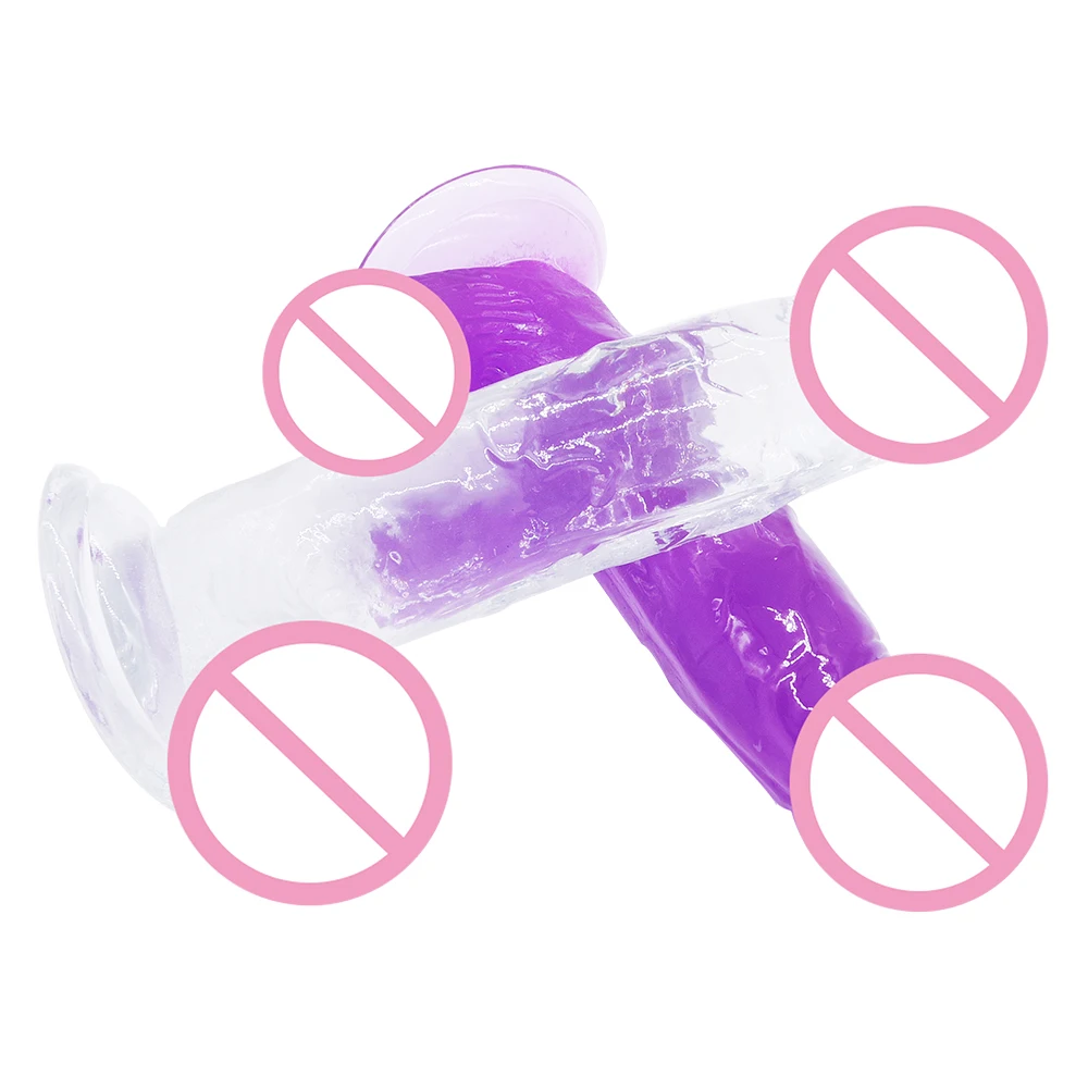 Soft Long Realistic Jelly Dildo Women Medical Silicone Dildo Suction Cup Penis Secret Packaging