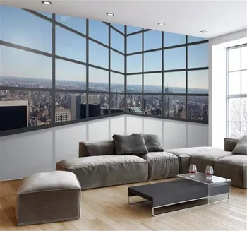 Custom Photo 3d Wallpaper 3D Balcony Floor To Ceiling Windows City High Rise Mural Room Home Decor Living Room Wall Covering
Custom Photo 3d Wallpaper 3D Balcony Floor To Ceiling Windows City High Rise Mural Room Home Decor Living Room Wall Covering