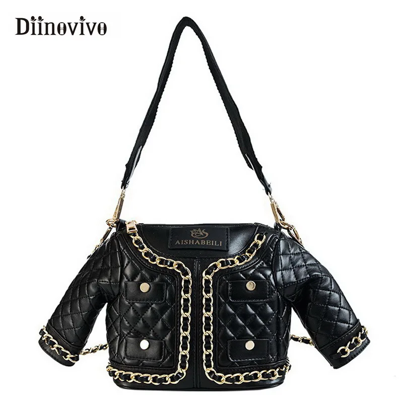 DIINOVIVO Fashionable Pu Leather Bags Women Rivet Chain Shoulder Bag Luxury Punk Female Handbags Clothes Shape Handbag WHDV0775
DIINOVIVO Fashionable Pu Leather Bags Women Rivet Chain Shoulder Bag Luxury Punk Female Handbags Clothes Shape Handbag WHDV0775