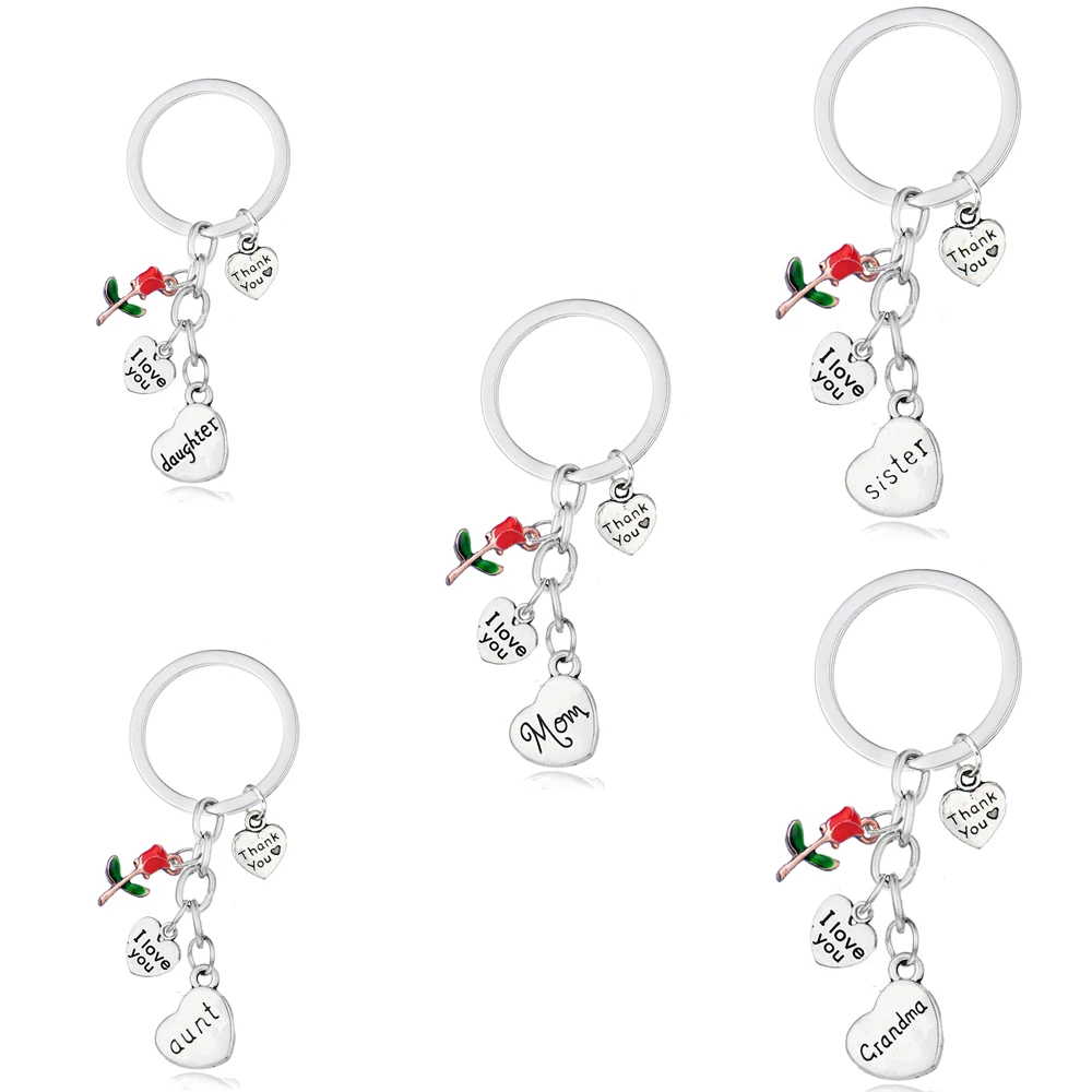 Family Series Thank You Gift For Mom Grandma Aunt Sister Daughter Keyring I Love You Heart Pendant Flower Keychain Mother's Day
Family Series Thank You Gift For Mom Grandma Aunt Sister Daughter Keyring I Love You Heart Pendant Flower Keychain Mother's Day