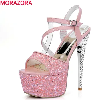 MORAZORA New arrival 2020 summer sexy thin heels dance shoes woman high heels open toe platform pu leather women sandals
MORAZORA New arrival 2020 summer sexy thin heels dance shoes woman high heels open toe platform pu leather women sandals