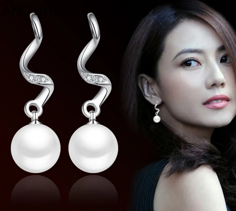 anenjery 925 Sterling Silver Earrings Full Crystal Zircon Imitation Pearl Ball Gems Stone "S" Tassel Long Stud Earrings S-E98
anenjery 925 Sterling Silver Earrings Full Crystal Zircon Imitation Pearl Ball Gems Stone "S" Tassel Long Stud Earrings S-E98