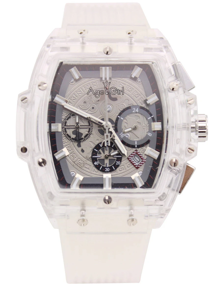 Luxury Brand New Full Transparent luxury Men watches Unico Watches White Blue Plasitc Chronograph Quartz Sports watches
Luxury Brand New Full Transparent luxury Men watches Unico Watches White Blue Plasitc Chronograph Quartz Sports watches
