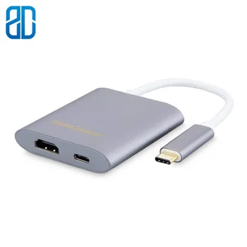 USB 3.1 Type-C to HDMI(1080P@60HZ)+USB3.0+Type-C PD Charging Port Adapter Compatible MacBook Chromebook Pixel/Dell XPS 13/Yoga
USB 3.1 Type-C to HDMI(1080P@60HZ)+USB3.0+Type-C PD Charging Port Adapter Compatible MacBook Chromebook Pixel/Dell XPS 13/Yoga