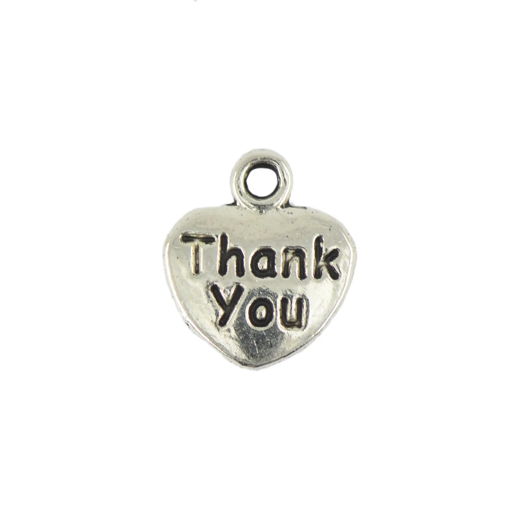 Pack of 50 Thank You Heart Charms Pendants DIY Necklaces Bracelets Earrings Making Label Tags Jewelry Pack of 50 Thank You Heart Charms Pendants DIY Necklaces Bracelets Earrings Making Label Tags Jewelry