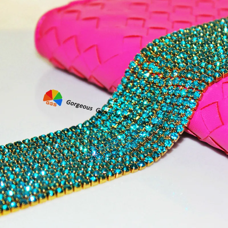 10yds SS6 SS8 SS12 SS16 Blue Zircon Close Set rhinestone cup chain diamond banding trims for DIY Garment hairband browband dress
10yds SS6 SS8 SS12 SS16 Blue Zircon Close Set rhinestone cup chain diamond banding trims for DIY Garment hairband browband dress