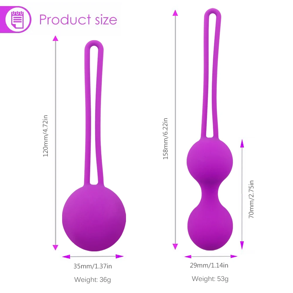 2 pcs Kegel Balls Vaginal Tight Ball Exercise Balls Orgasms Massage Sex Products Vibrators for Women Sex Toys