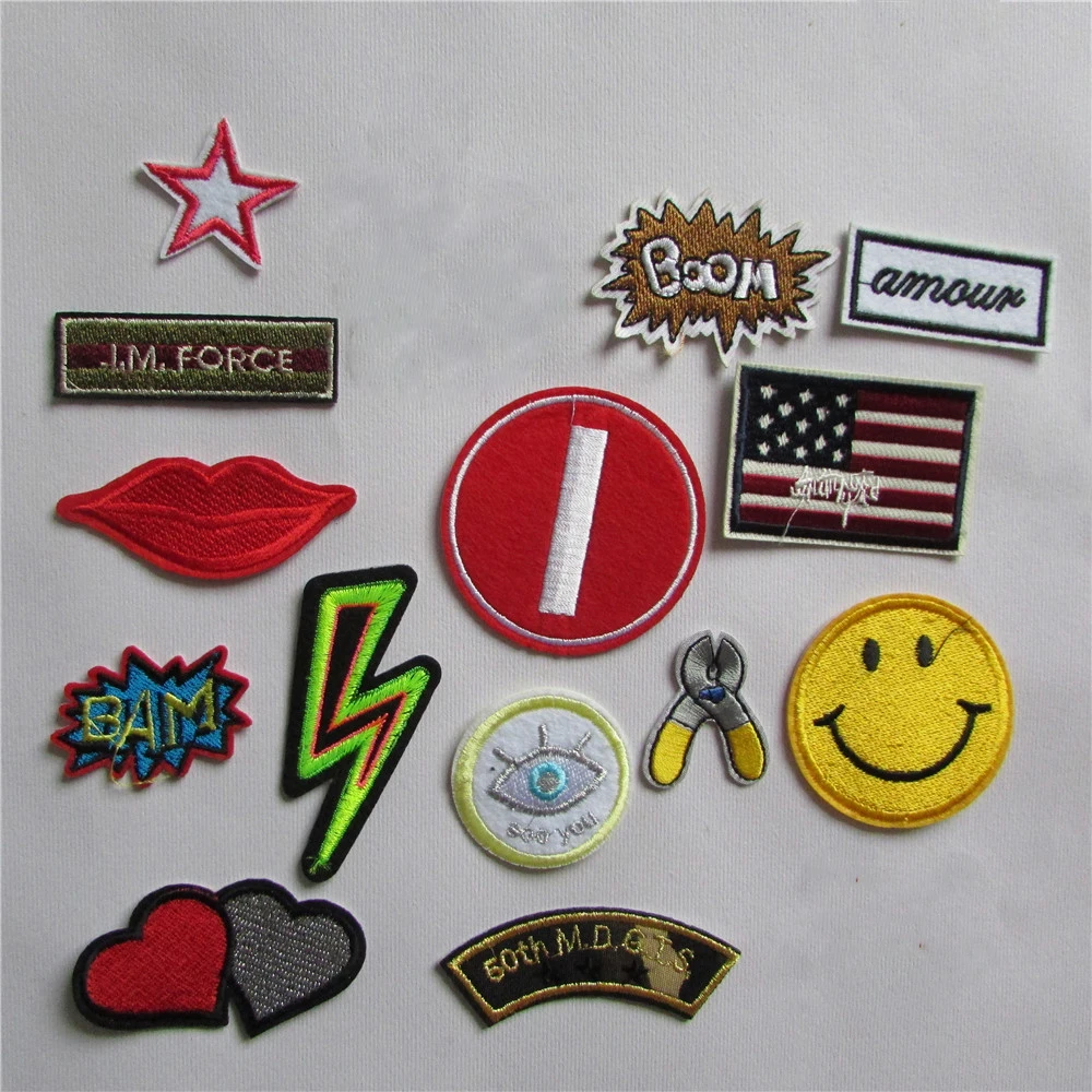 hot sell Fashion cute kind 16 different mixture patches stripes hot melt adhesive applique embroidery DIY accessory 1pcs sell
hot sell Fashion cute kind 16 different mixture patches stripes hot melt adhesive applique embroidery DIY accessory 1pcs sell