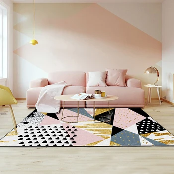 Fashion Lovely Pink Golden Black Triangles Style Door Mat Bathroom Parlor Living Room Bathroom Home Decorative Carpet Area Rug
Fashion Lovely Pink Golden Black Triangles Style Door Mat Bathroom Parlor Living Room Bathroom Home Decorative Carpet Area Rug