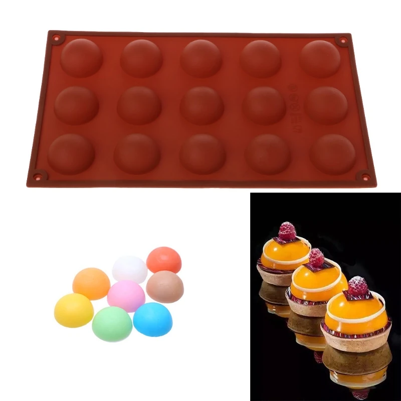 15 Cavities Large Hemisphere DIY Chocolate Silicone Baking Mold Cake Dome Mould Mat Kitchen Cupcake Cases Cake Mold
15 Cavities Large Hemisphere DIY Chocolate Silicone Baking Mold Cake Dome Mould Mat Kitchen Cupcake Cases Cake Mold