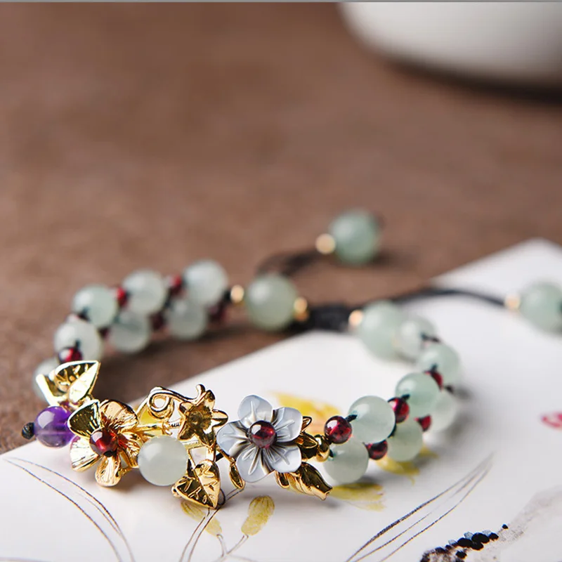 WEIYU Handmade Wine Red Garnet Natural Stone Bracelets Beads Shell Flower Charms Women Aventurine Beauty Bracelet Jewelry
WEIYU Handmade Wine Red Garnet Natural Stone Bracelets Beads Shell Flower Charms Women Aventurine Beauty Bracelet Jewelry