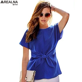 Fashion Plus Size Front Tie Top Summer Korean Style Bowknot Chiffon Blouse Women Short Sleeve Oversized Shirt Femme Blusas Mujer
Fashion Plus Size Front Tie Top Summer Korean Style Bowknot Chiffon Blouse Women Short Sleeve Oversized Shirt Femme Blusas Mujer