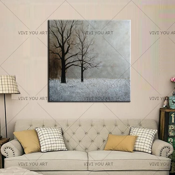 Hand Painted Abstract Knife Landscape Oil Painting on Canvas Winter Natural Trees Scenery Paintings Handmade Wall Art Picture
Hand Painted Abstract Knife Landscape Oil Painting on Canvas Winter Natural Trees Scenery Paintings Handmade Wall Art Picture