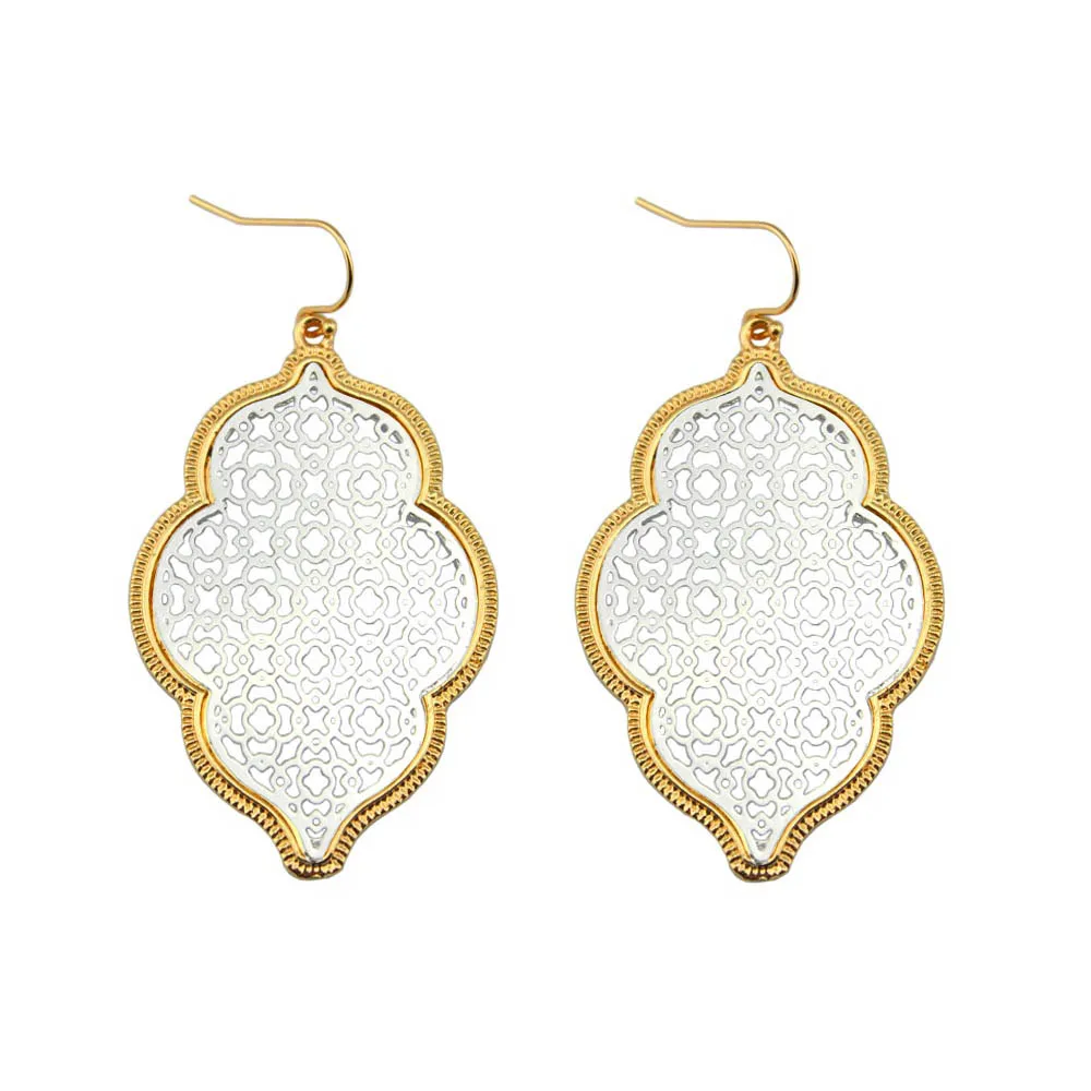 Two Tone Silver Filigree Moroccan Earrings for Women 2018 Hot Fashion Statement Earrings Drop Earrings Jewelry Earring Wholesale
Two Tone Silver Filigree Moroccan Earrings for Women 2018 Hot Fashion Statement Earrings Drop Earrings Jewelry Earring Wholesale