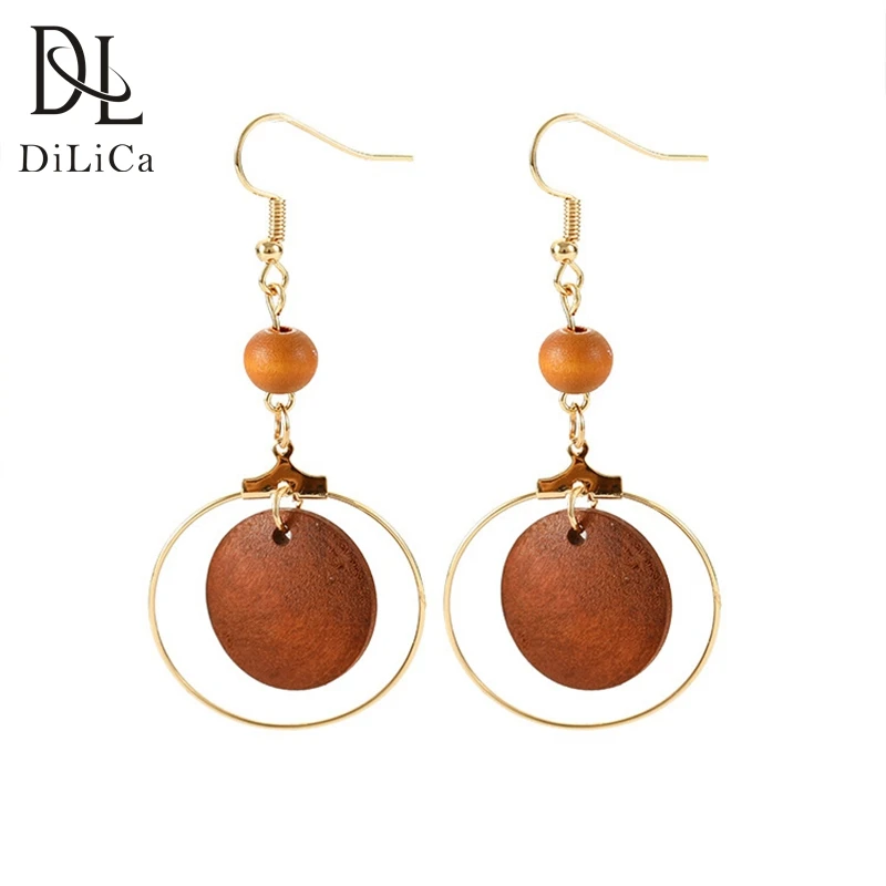 DiLiCa Vintage Drop Earrings Female Wooden Earrings Fashion Woman Earrings 2018 Wood Earring Boho Jewelry drewniane kolczyki
DiLiCa Vintage Drop Earrings Female Wooden Earrings Fashion Woman Earrings 2018 Wood Earring Boho Jewelry drewniane kolczyki