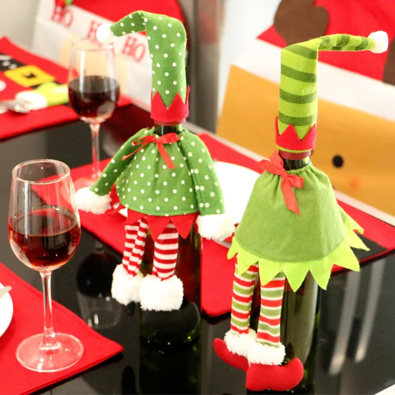 Christmas Wine Bottle Set Decor Bottle Cover Cap Clothes Kitchen Decoration for New Year Xmas Dinner Party
Christmas Wine Bottle Set Decor Bottle Cover Cap Clothes Kitchen Decoration for New Year Xmas Dinner Party