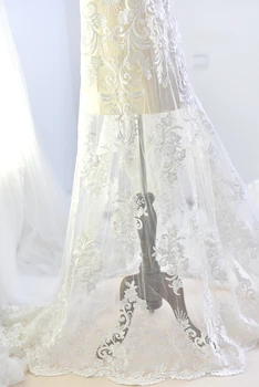 Embroidery beading pearl sequins lace fabric DIY material European version of wedding dress lace fabric
Embroidery beading pearl sequins lace fabric DIY material European version of wedding dress lace fabric