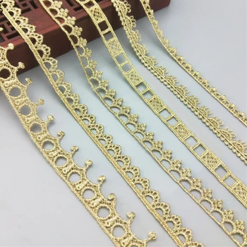 Gold Embroidered Lace 5 Yards/Lot Guipure Lace ppliqued Motif Flowers Chemical Lace Eyelet Flowers Sewing Apparel Trims 3.5-11cm
Gold Embroidered Lace 5 Yards/Lot Guipure Lace ppliqued Motif Flowers Chemical Lace Eyelet Flowers Sewing Apparel Trims 3.5-11cm