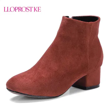 LLOPROST KE Women Ankle Boots 2017 Winter Hot Selling Women Boots Flock Thick Heel Round Toe Shoes Short Boots Size 34-43 LYZ057
LLOPROST KE Women Ankle Boots 2017 Winter Hot Selling Women Boots Flock Thick Heel Round Toe Shoes Short Boots Size 34-43 LYZ057