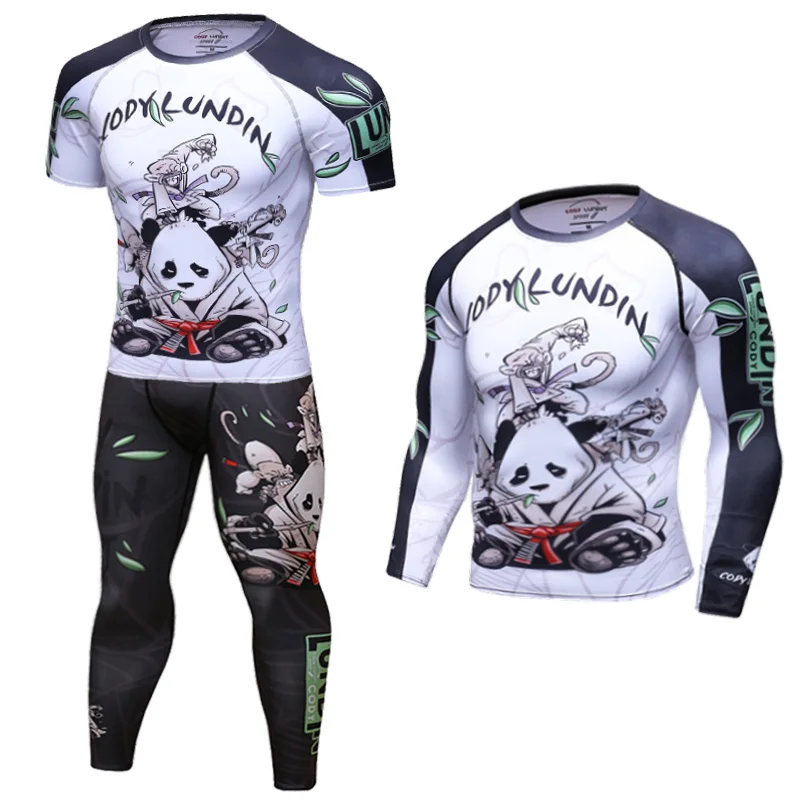 UFC BJJ MMA Men's Set Compression Shirt Tops Pants Shorts Fitness Sportswear Comfortable Bright Color 3D Printed Jerseys Tights
UFC BJJ MMA Men's Set Compression Shirt Tops Pants Shorts Fitness Sportswear Comfortable Bright Color 3D Printed Jerseys Tights