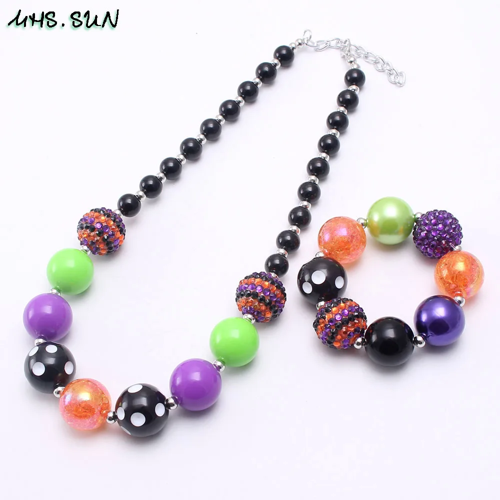 MHS.SUN 2018 Fashion Halloween Nekclace Bracelets for Kids/Child/Girls Acrylic Bubblegum Beads Necklace Jewelry Accessories
MHS.SUN 2018 Fashion Halloween Nekclace Bracelets for Kids/Child/Girls Acrylic Bubblegum Beads Necklace Jewelry Accessories