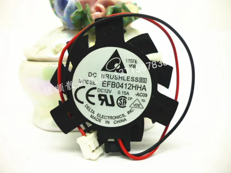 Двухпроводной охлаждающий вентилятор Delta Electronics EFB0412HHA AC09 DC 12V 0.15A
Двухпроводной охлаждающий вентилятор Delta Electronics EFB0412HHA AC09 DC 12V 0.15A