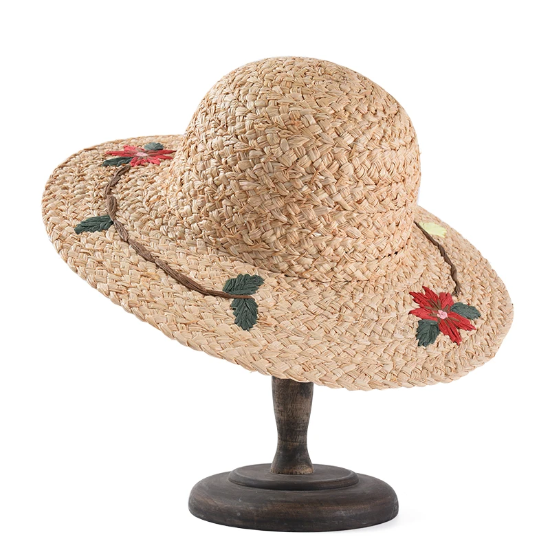 ROSELUOSI Women Summer Raffia Straw Hats Fashion Flower Embroidery Beach Sun Hats Chapeau Femme Ete
ROSELUOSI Women Summer Raffia Straw Hats Fashion Flower Embroidery Beach Sun Hats Chapeau Femme Ete