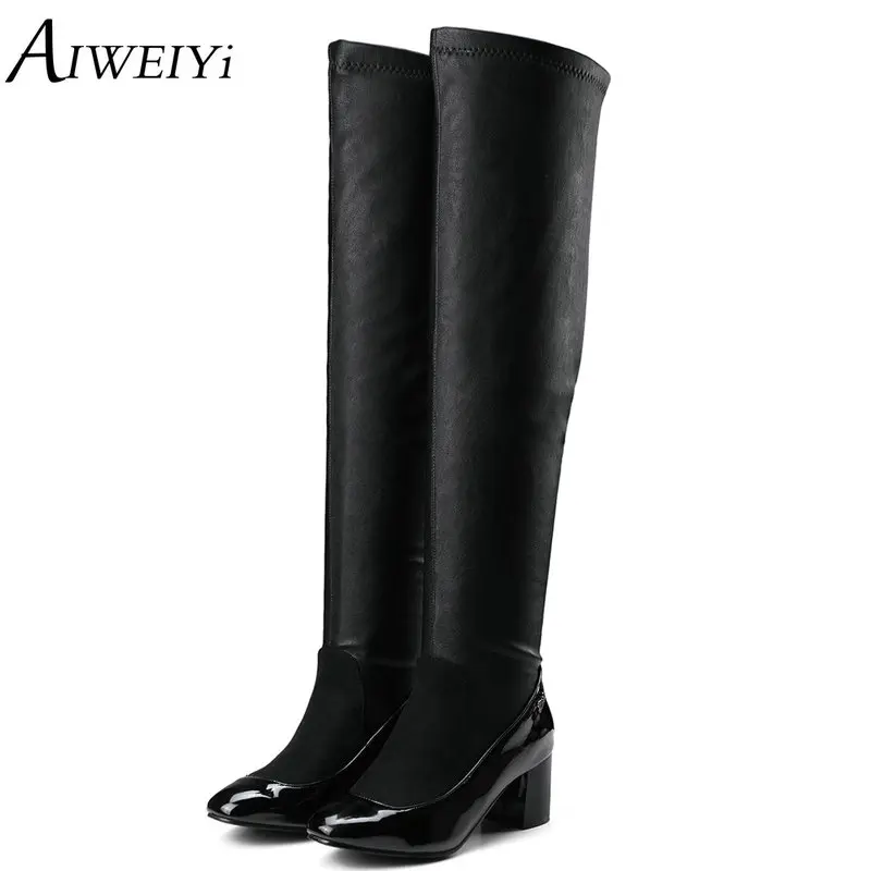 AIWEIYi Plus Size 34-48 Women Boots Patent Leather Over the Knee Boots for Women Black Red Sexy High Heels Long Dancing Boots
AIWEIYi Plus Size 34-48 Women Boots Patent Leather Over the Knee Boots for Women Black Red Sexy High Heels Long Dancing Boots