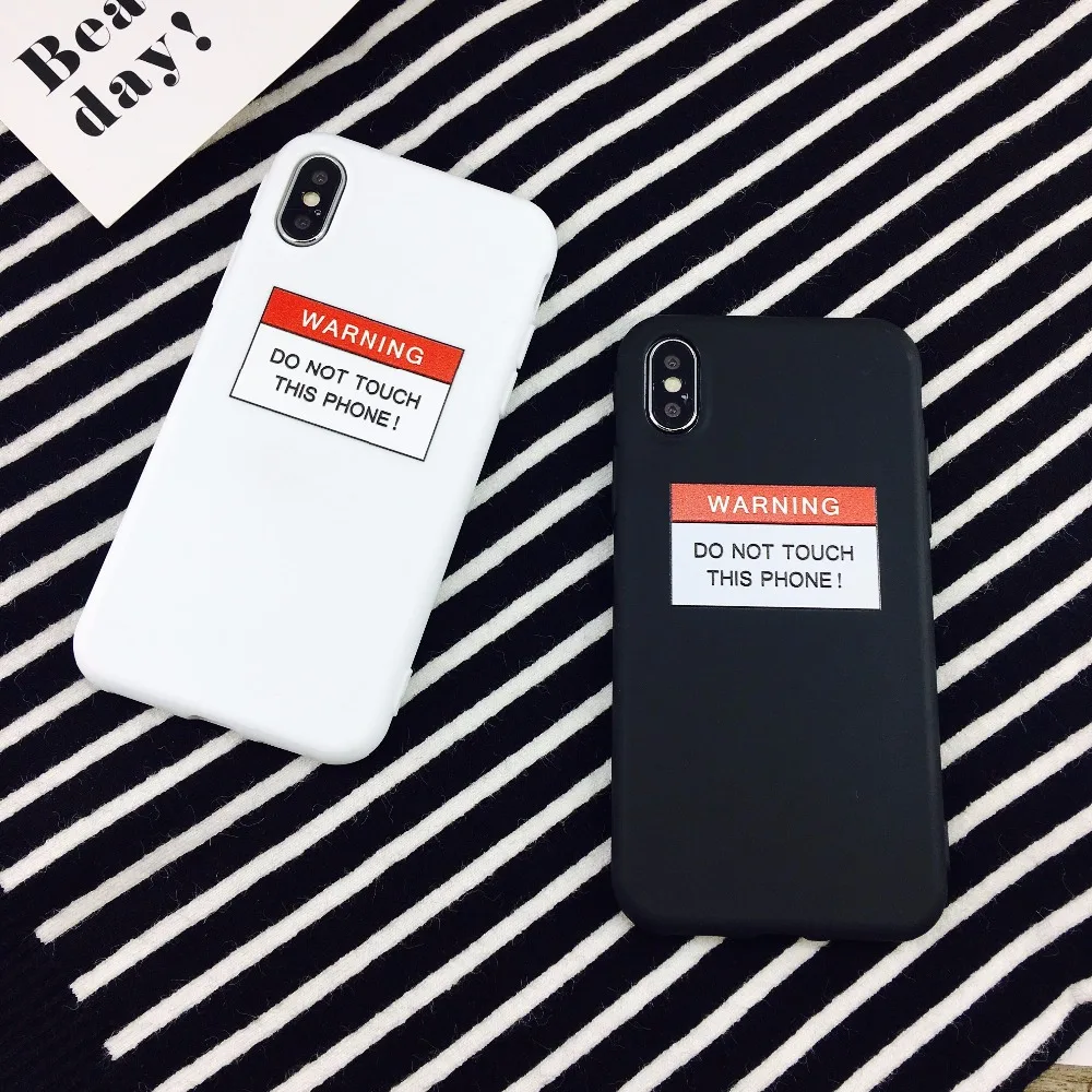 Funny WARNING Letter Soft TPU Protective Case for Apple iPhone XS Max Cell Phone Shell Back Cover for iPhone XR 6S Plus 7 8 Plus
Funny WARNING Letter Soft TPU Protective Case for Apple iPhone XS Max Cell Phone Shell Back Cover for iPhone XR 6S Plus 7 8 Plus