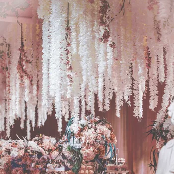 Elegant 100 cm each string White Wedding Supplies Orchids Flower Vine Fashion Wisteria Garland for Party Garden Decoration
Elegant 100 cm each string White Wedding Supplies Orchids Flower Vine Fashion Wisteria Garland for Party Garden Decoration