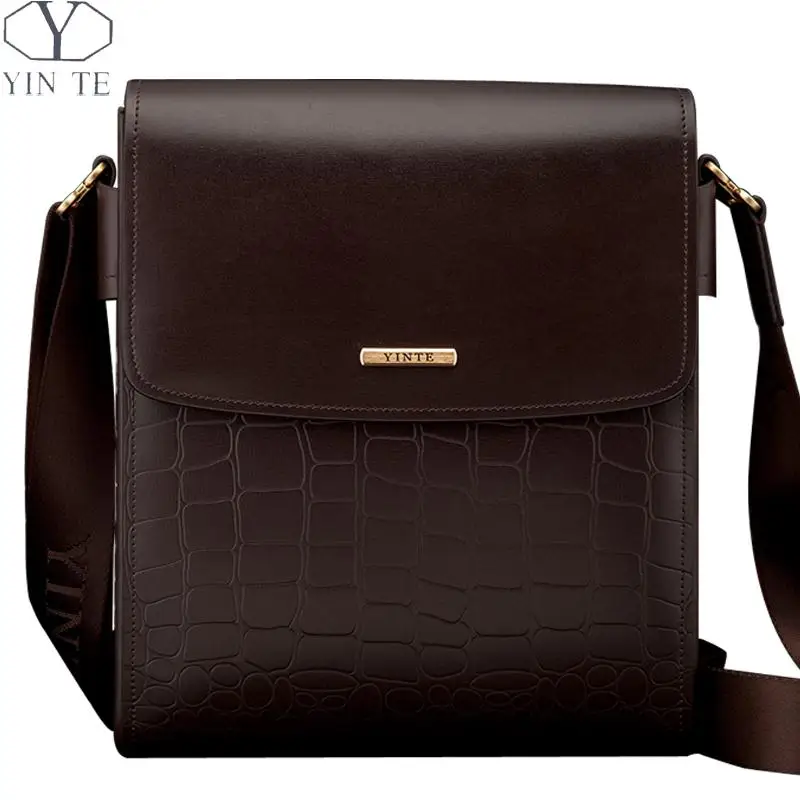 YINTE Fashion Men's Messenger Bag Leather Shoulder Business HandBags Brown Color Small Crossbody Shoulder Men Portfolio T8245-2
YINTE Fashion Men's Messenger Bag Leather Shoulder Business HandBags Brown Color Small Crossbody Shoulder Men Portfolio T8245-2