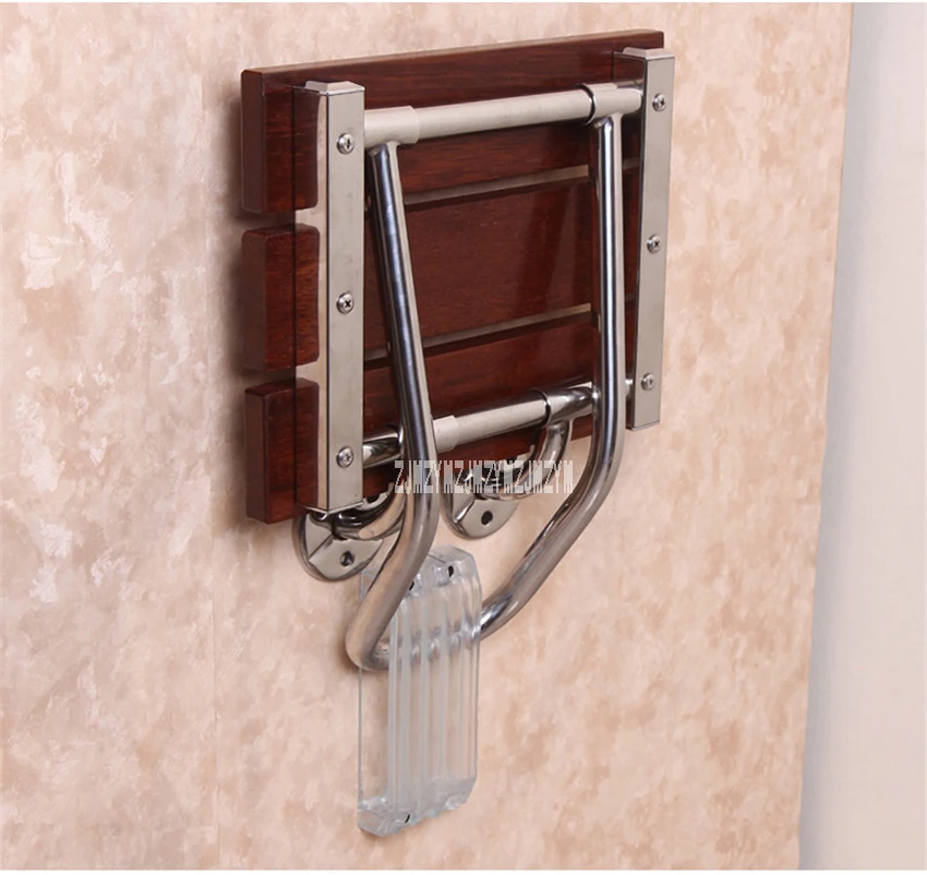 Description Picture 4 of itemHigh-quality Solid Wood Shower Folding Seat Bath Shower Wall Chair Bathroom Stool Household Wall Mounted Shower Seat (38*33.8cm)