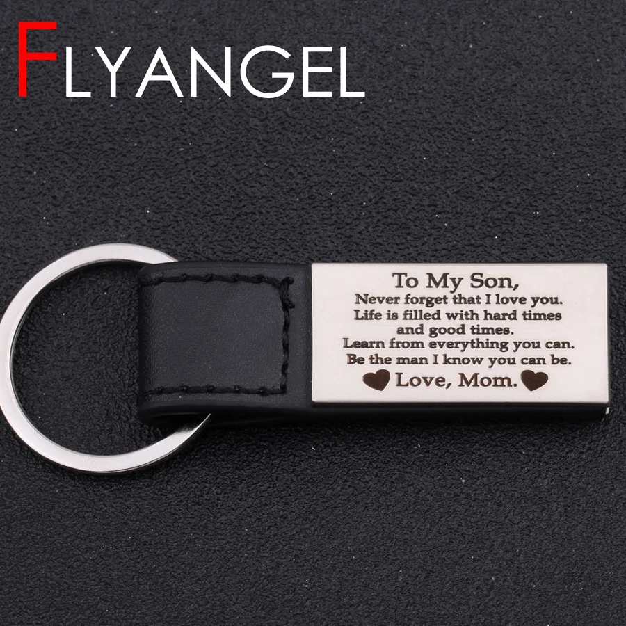 Fashion Leather keychain Engraved To MY Son Love Mom Key Holder Gift To Son Car Key Tag From Mother Love Keyring Gifts
Fashion Leather keychain Engraved To MY Son Love Mom Key Holder Gift To Son Car Key Tag From Mother Love Keyring Gifts