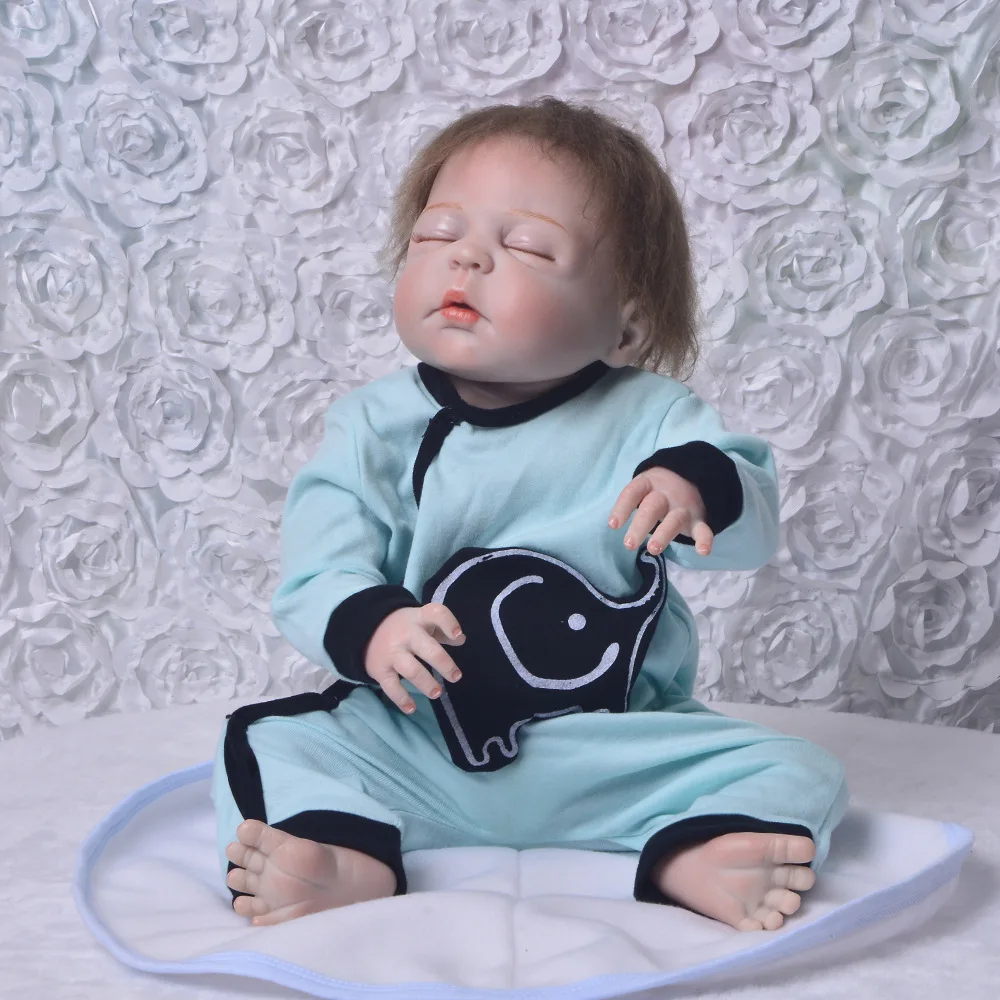 Lifelike 23'' Newborn Doll Can Bathe Full Silicone Vinyl Reborn Dolls Baby Christmas Birthday Gifts for children handmade toys
Lifelike 23'' Newborn Doll Can Bathe Full Silicone Vinyl Reborn Dolls Baby Christmas Birthday Gifts for children handmade toys