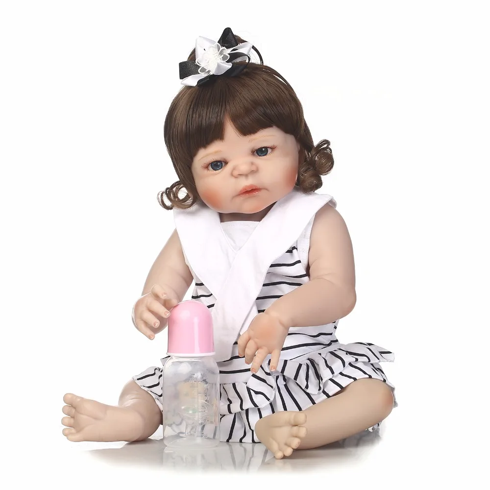 New 55cm Full Silicone Reborn Girl Baby Like Real Doll Toys 22inch Newborn Princess Toddler Babies Doll Fashion Birthday Gift
New 55cm Full Silicone Reborn Girl Baby Like Real Doll Toys 22inch Newborn Princess Toddler Babies Doll Fashion Birthday Gift