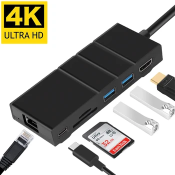 Type C to Rj45 1000M HDMI 4K 2 USB 3.0 SD TF Card Reader Hub Adapter USBC 7 in 1 PD Charging Gigabite Ethernet Dock for Macbook
Type C to Rj45 1000M HDMI 4K 2 USB 3.0 SD TF Card Reader Hub Adapter USBC 7 in 1 PD Charging Gigabite Ethernet Dock for Macbook