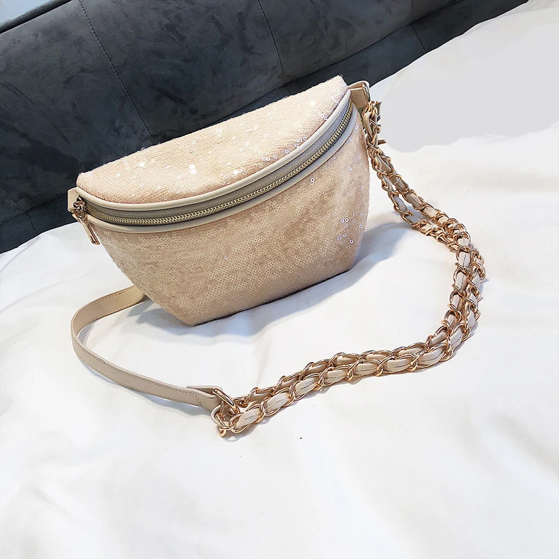 Fashion Women's waist bag 2019 luxury fanny pack belt Pink Bags for women Multi-function Small Simple Casual Sequins package bag
Fashion Women's waist bag 2019 luxury fanny pack belt Pink Bags for women Multi-function Small Simple Casual Sequins package bag