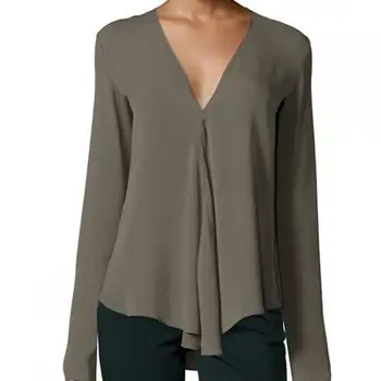Plus Size Deep V-collar Shirts Female Long Sleeve Loose Chiffon Blouse Women's 2020 Spring Summer Solid Blouses Women Tops
Plus Size Deep V-collar Shirts Female Long Sleeve Loose Chiffon Blouse Women's 2020 Spring Summer Solid Blouses Women Tops