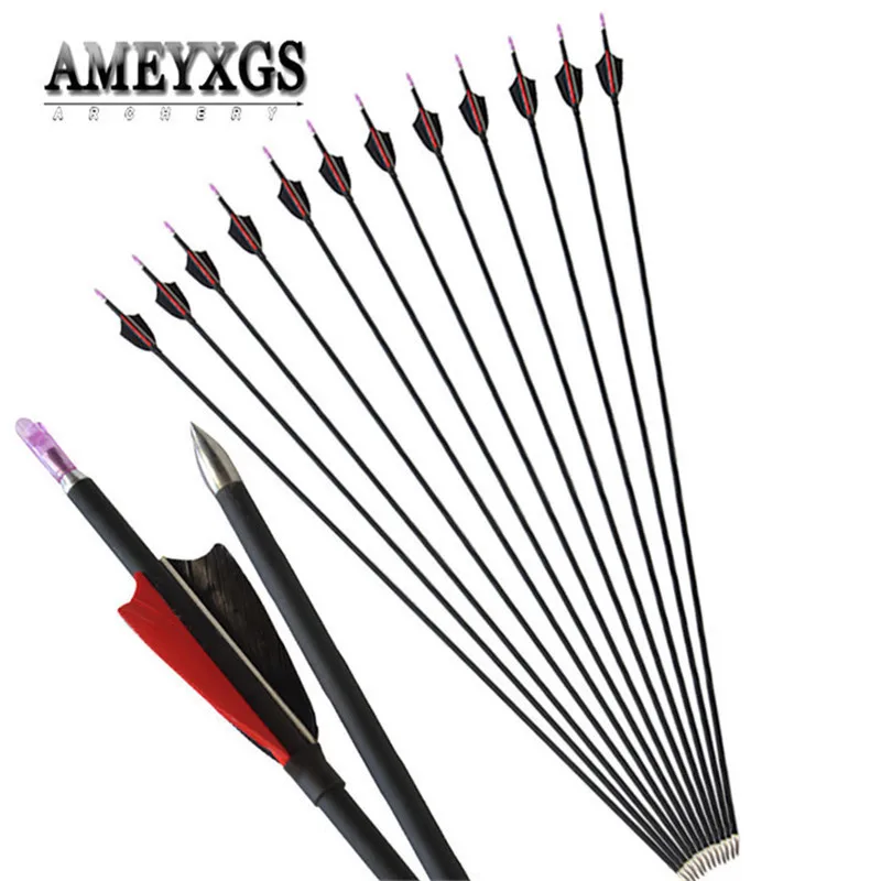 10pcs 30inch Carbon Arrow 1000 Spine Composite Carbon Fiber Arrows Shaft For Hunting Sports Shooting Archery Accessories
10pcs 30inch Carbon Arrow 1000 Spine Composite Carbon Fiber Arrows Shaft For Hunting Sports Shooting Archery Accessories