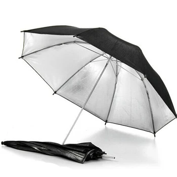 43 inch 105cm Professional Photography Studio Reflective Lighting Black Silver Umbrella Reflector for Flashes Bracket Holder
43 inch 105cm Professional Photography Studio Reflective Lighting Black Silver Umbrella Reflector for Flashes Bracket Holder