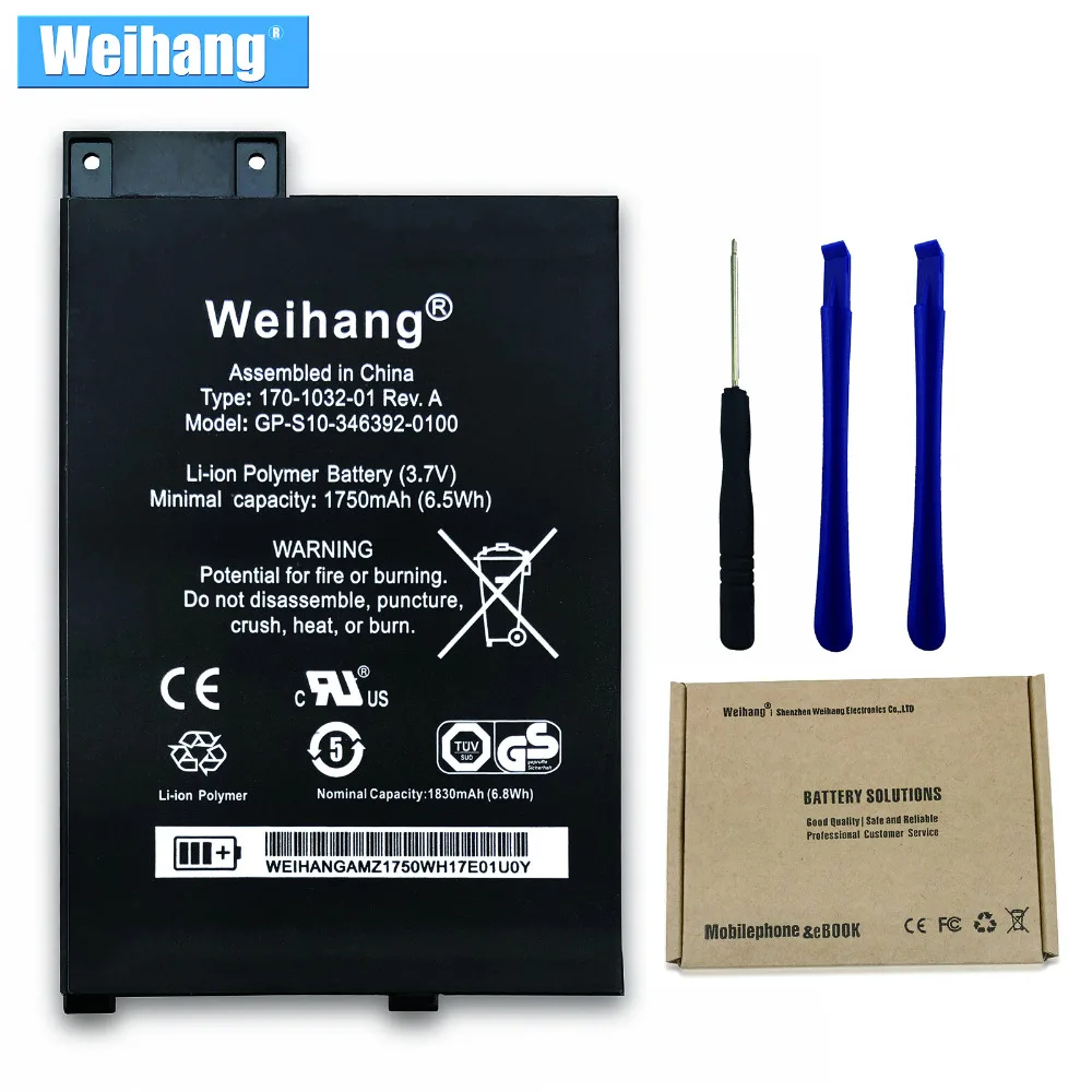 Weihang Korea Cell Battery For Amazon Kindle 3 Kindle3 WiFi eReader 1750mAh GP-S10-346392-0100 D00901 S11GTSF01A 170-1032-01
Weihang Korea Cell Battery For Amazon Kindle 3 Kindle3 WiFi eReader 1750mAh GP-S10-346392-0100 D00901 S11GTSF01A 170-1032-01