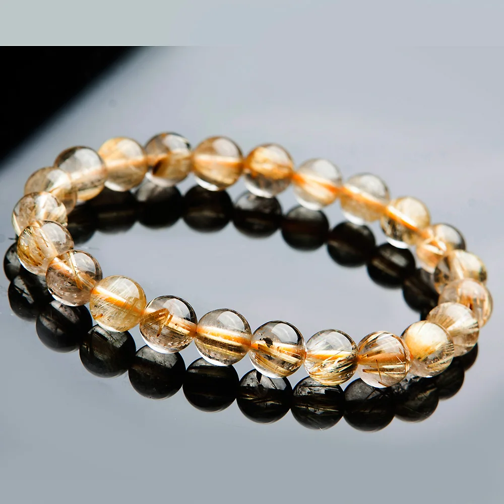 8mm Natural Brazil Gold Rutilated Quartz Crystal Woman Man Titanium Wealthy Stone Round Beads Bracelet Jewelry Fashion AAAA
8mm Natural Brazil Gold Rutilated Quartz Crystal Woman Man Titanium Wealthy Stone Round Beads Bracelet Jewelry Fashion AAAA